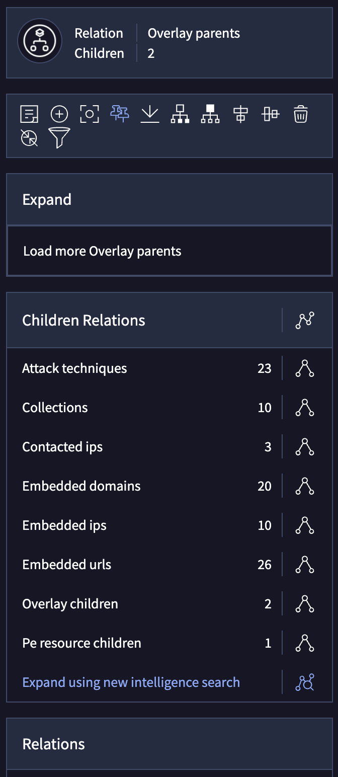 VTGraph relationship nodes menu