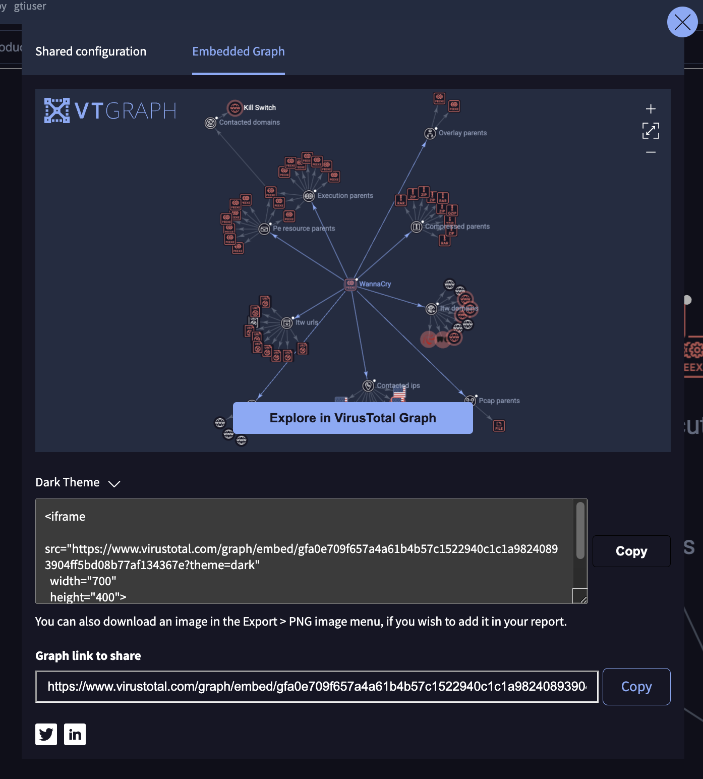 Google Threat Intelligence Graph share within our organization