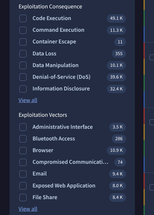 Vulnerability filters