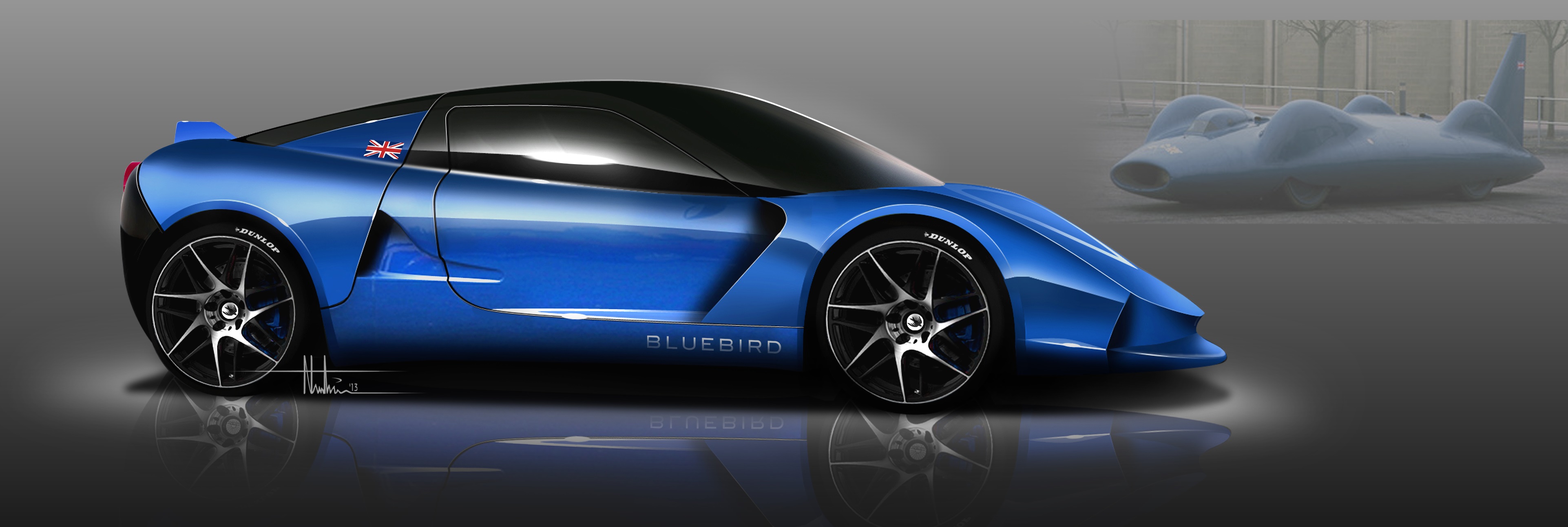 Official Bluebird DC50 Electric Sports Car and Race Car