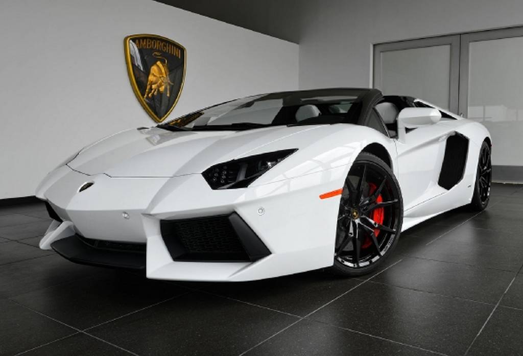 For Sale White Aventador Roadster With Just 120 Miles