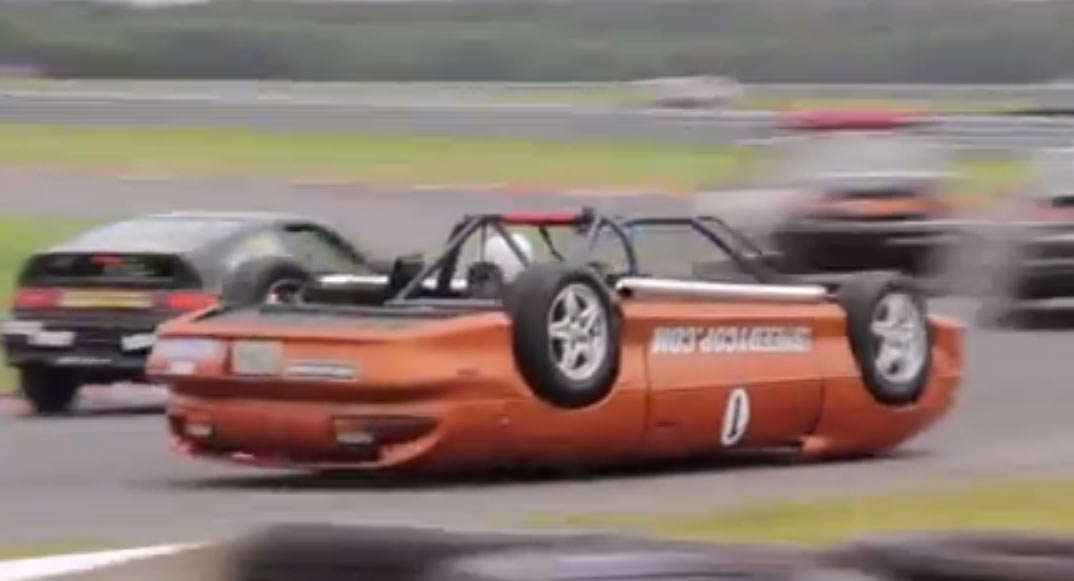 Video Upside Down Race Car Competes in LeMons Race