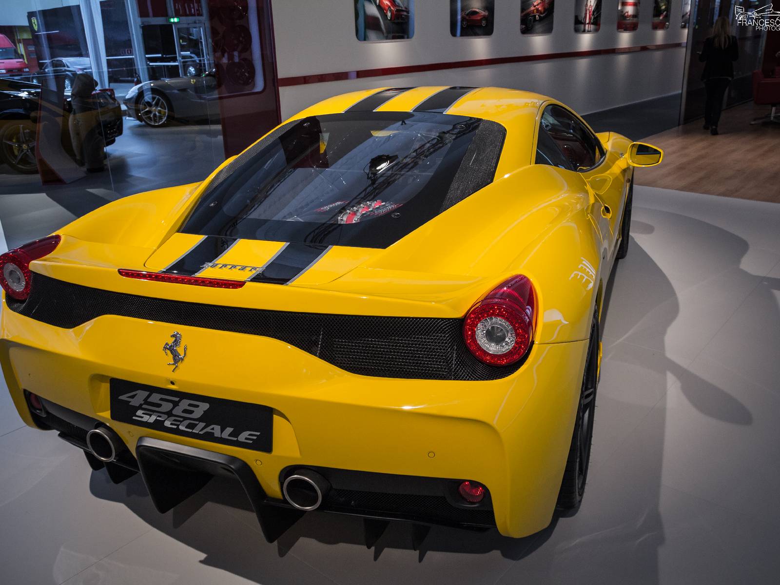 Yellow Ferrari 458 Speciale at Ferrari World Finals 2013 GTspirit