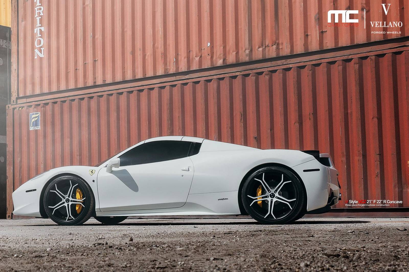 White Ferrari 458 Spider Lowered On Vellano Wheels Gtspirit