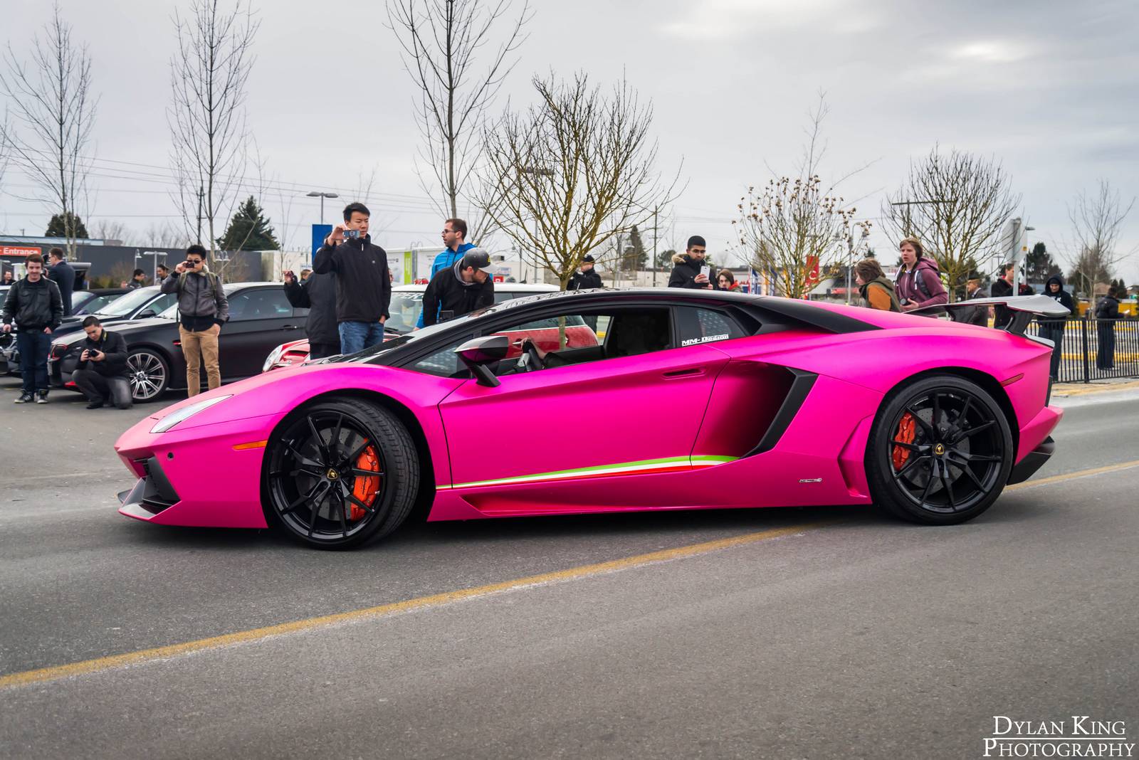 Matte Chrome Pink Lamborghini Aventador in Vancouver - GTspirit