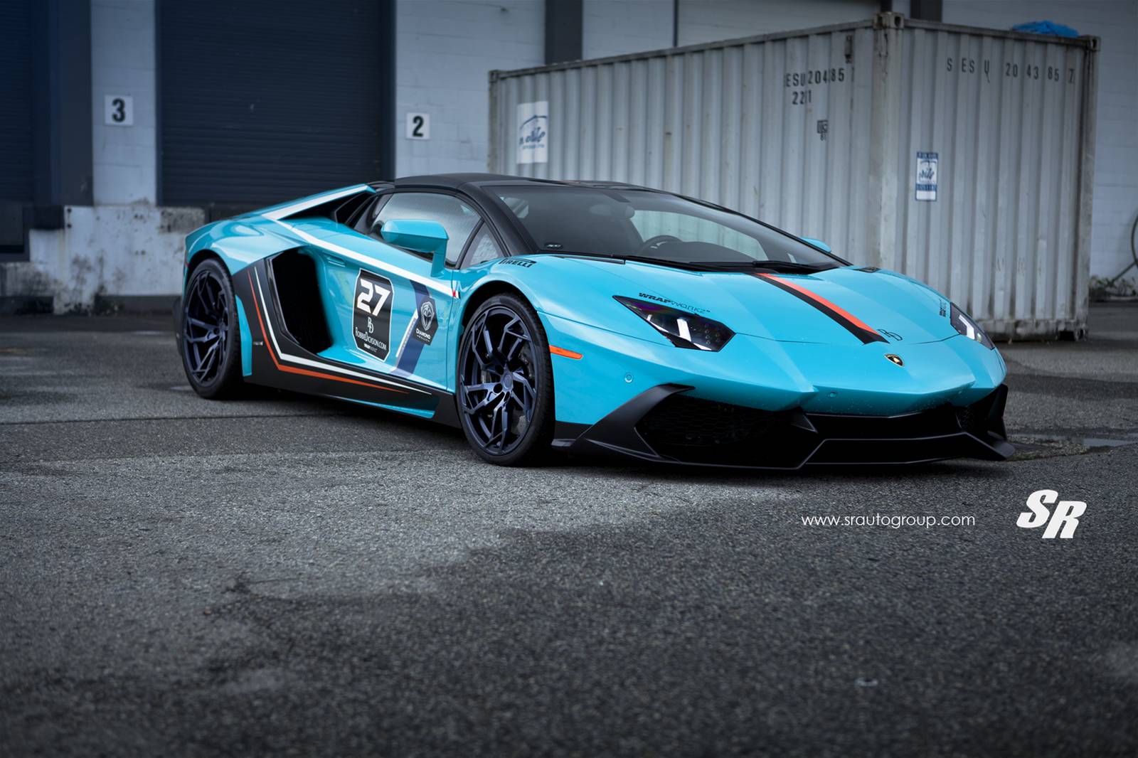 Blue Lamborghini Aventador With 50th Anniversary Conversion - GTspirit