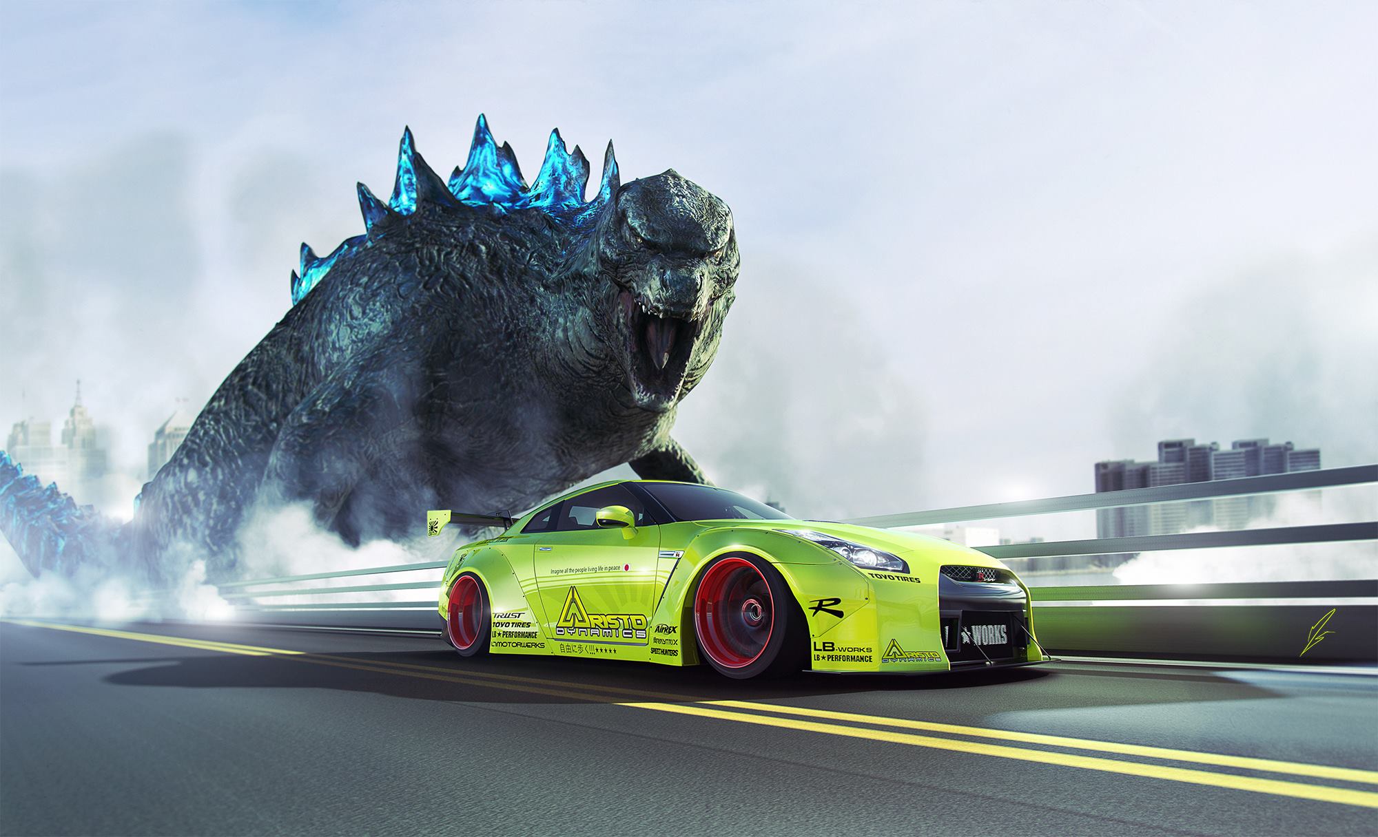 Image result for godzilla gtr