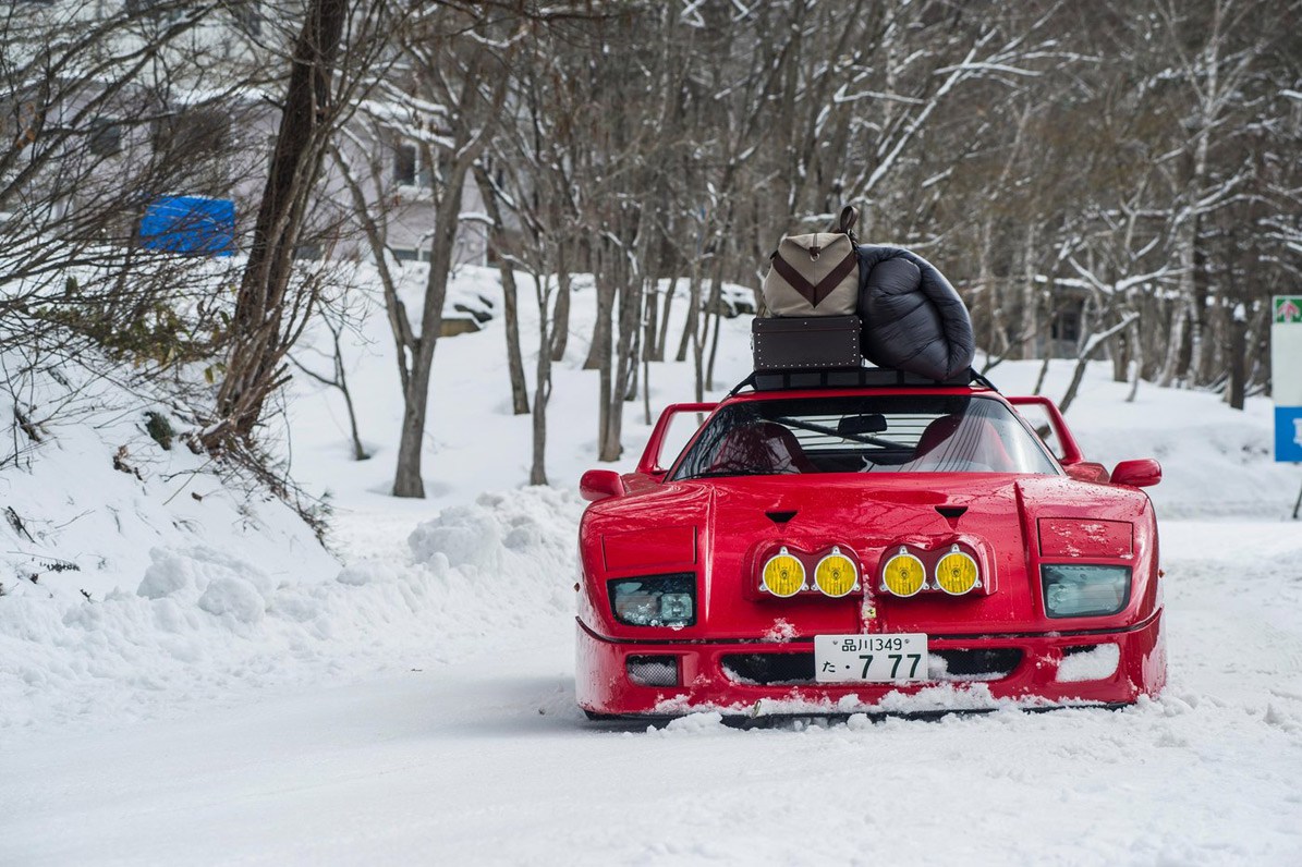 Video: Ferrari F40 Snow Drifting in Japan! - GTspirit