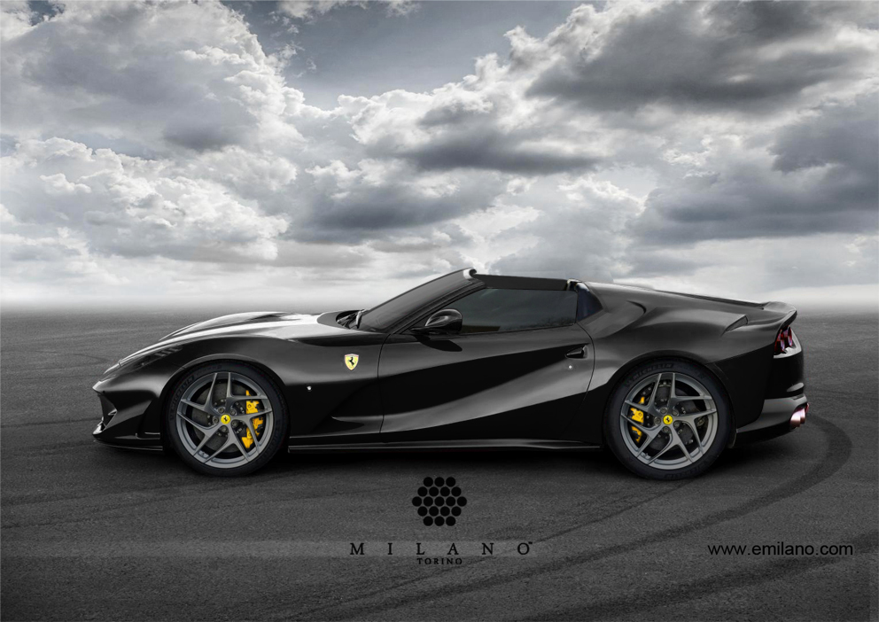 Ferrari 812 SuperFast Aperta Milano Side Nero 2017