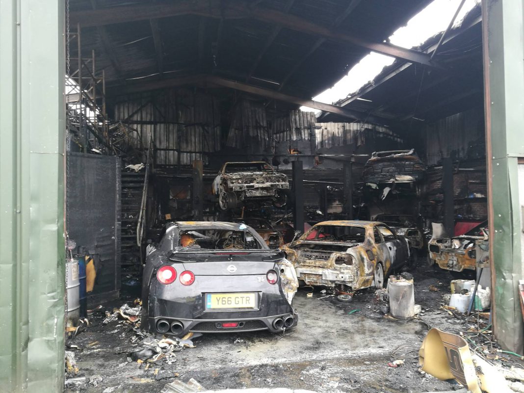 Warehouse Full of JDM Cars Burns Down in the UK - GTspirit