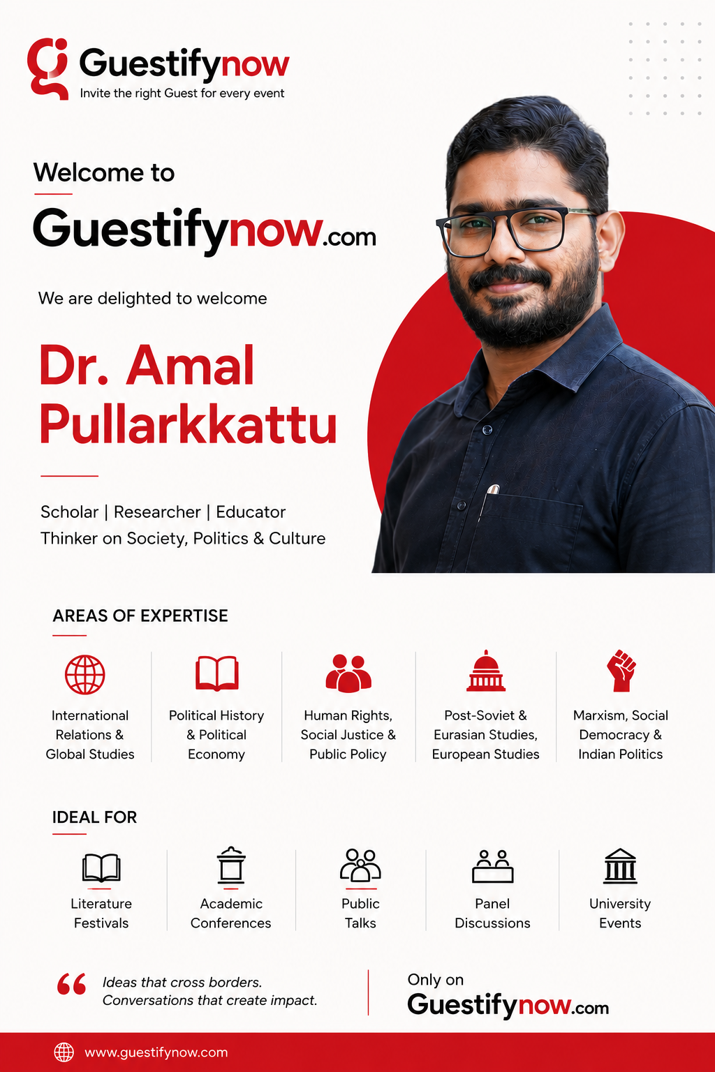 Dr. Amal Pullarkkattu — event poster