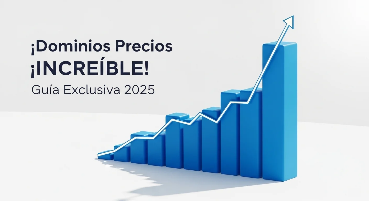 Concepto de inversión en dominios premium, con un gráfico de crecimiento de valor representando los altos precios de dominios en el mercado secundario.