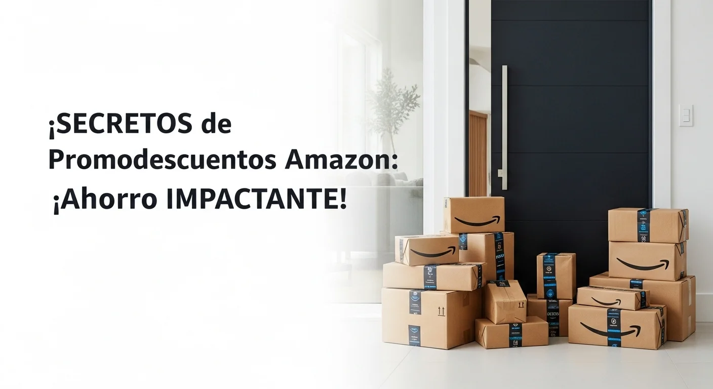 Paquetes de Amazon en una puerta, simbolizando las compras exitosas y el acceso a productos internacionales gracias a Promodescuentos Amazon USA.