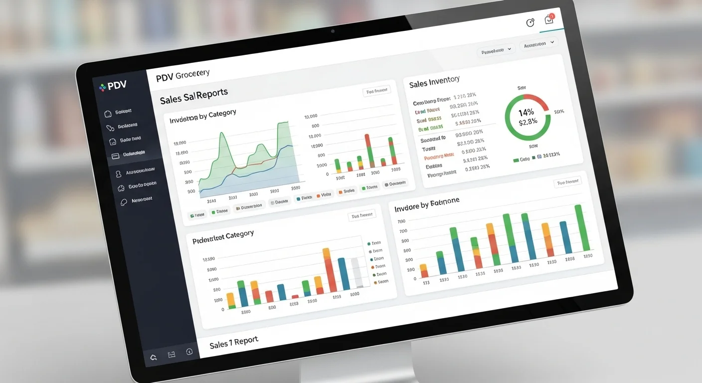 Pantalla de un software abarrotes pdv full mostrando gráficos y reportes detallados de ventas pdv para una gestión avanzada.