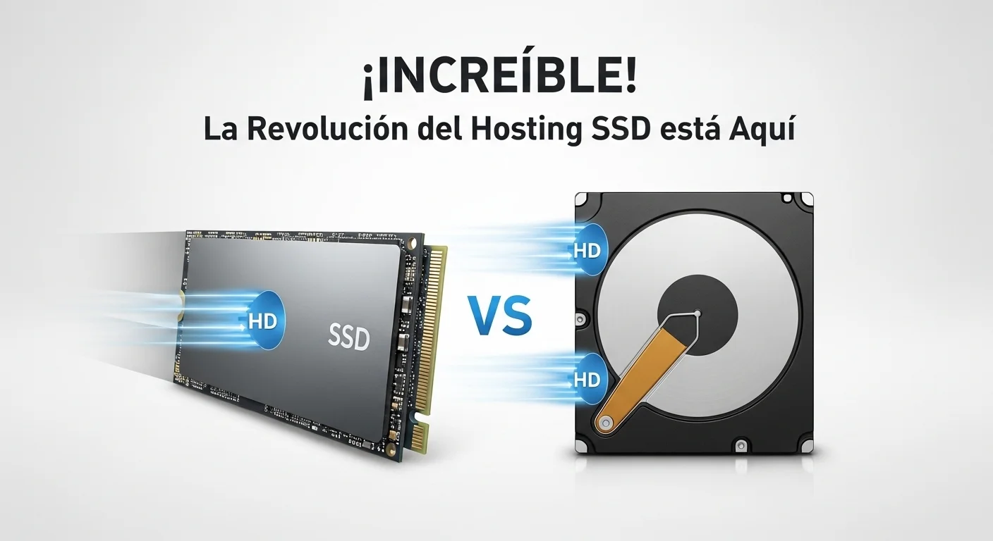 Una comparativa visual entre una moderna unidad Ssd y un disco duro HDD tradicional, ilustrando la velocidad y tecnología avanzada del ssd hosting.