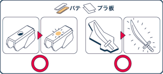 パテ・プラ板素材の許可図