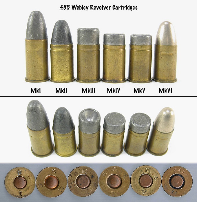 455_Webley_Revolver ammo MKI-MKVI