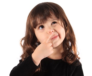 Little girl thinking