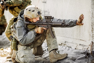 Soldiers stormed the building captured enemy