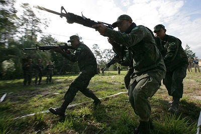 Brazilian marines lane training