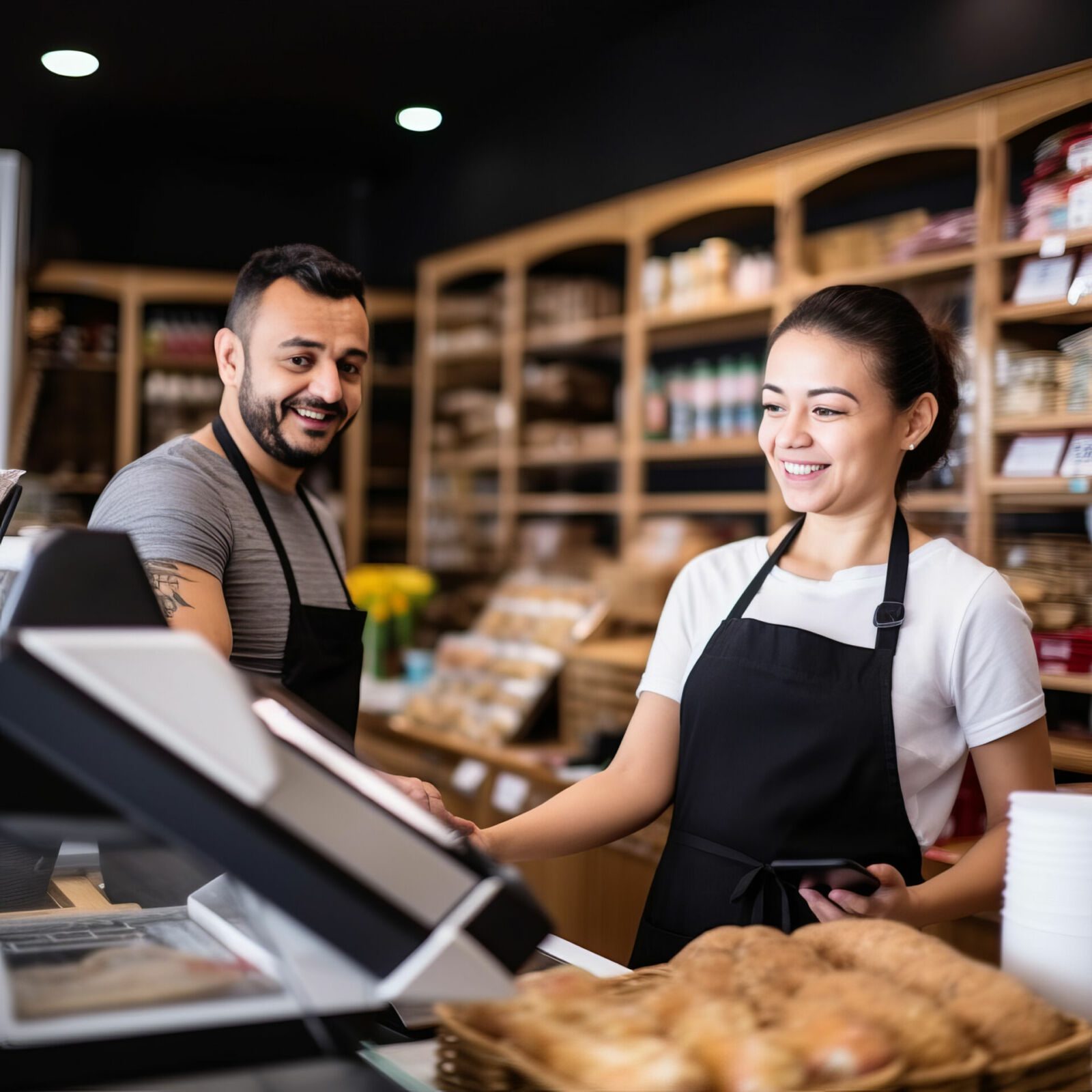 cashier in the store serving the costumer 360 Risk Partners
