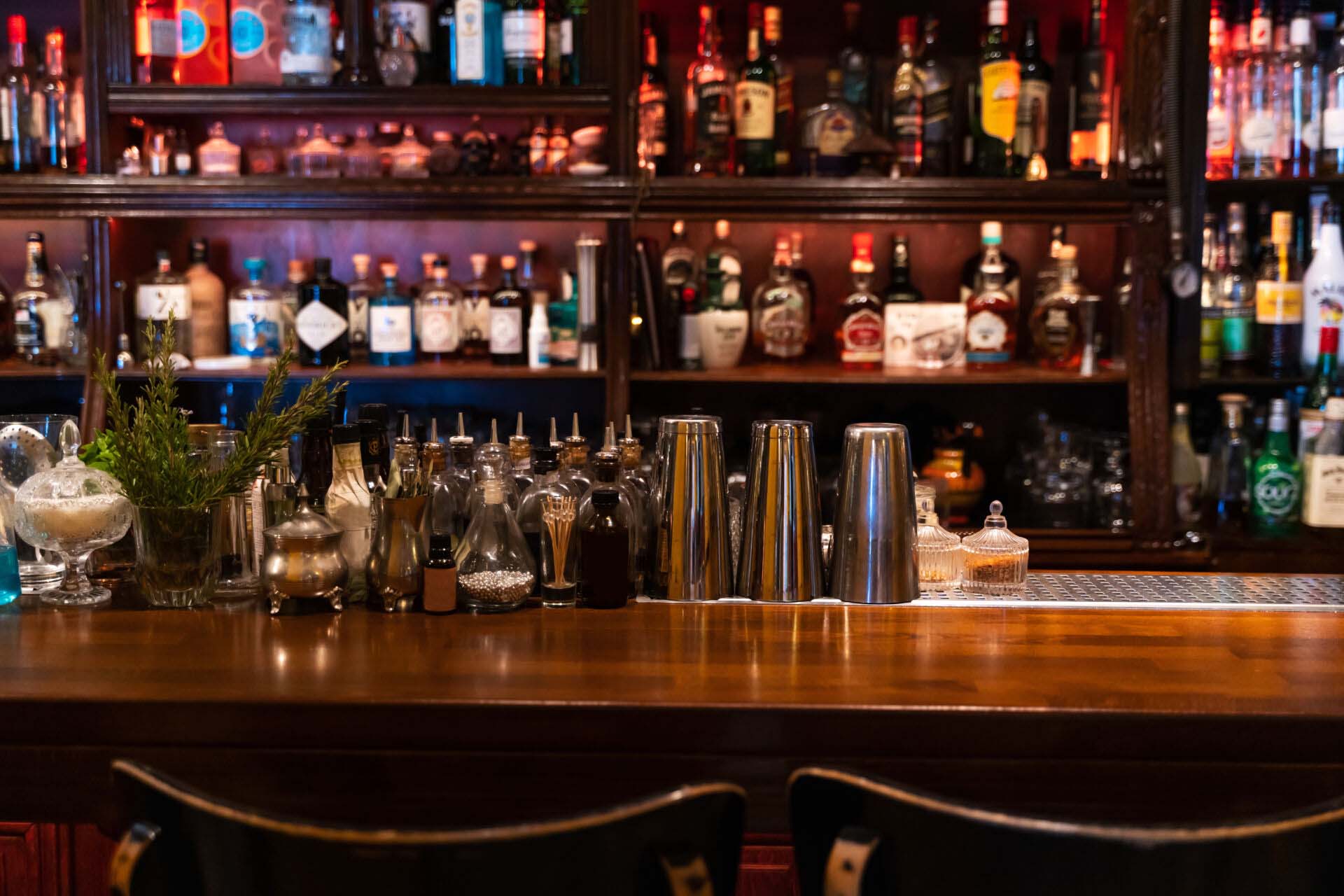 Bar counter in a pub at night Insurance for Bars