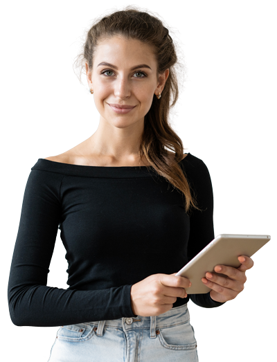 woman-black-shirt-ipad Insuribly Group