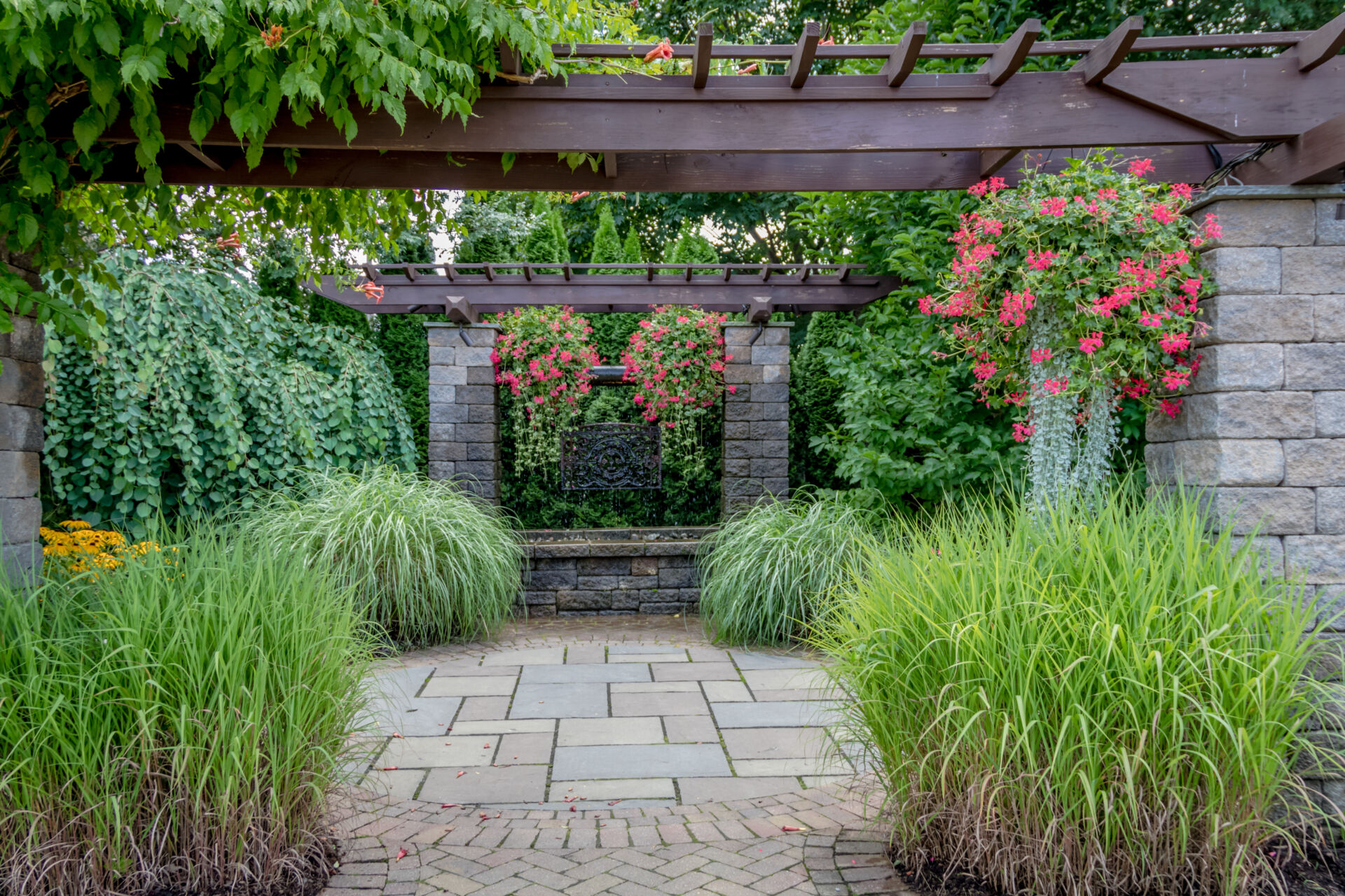 Landscape architecture with water features for summer garden Insurance for Landscape Design Businesses