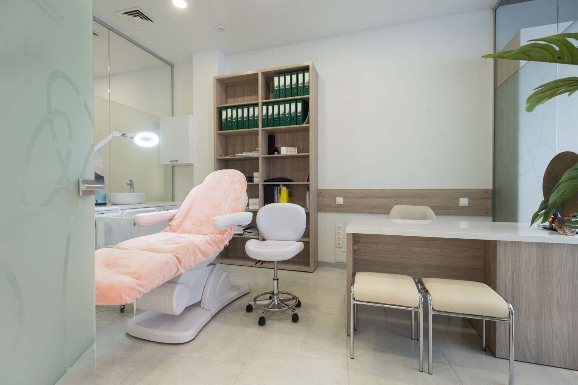 Beautiful interior of new salon, spa room, beauty parlour, or dermatological clinic Insurance for Medical Spas