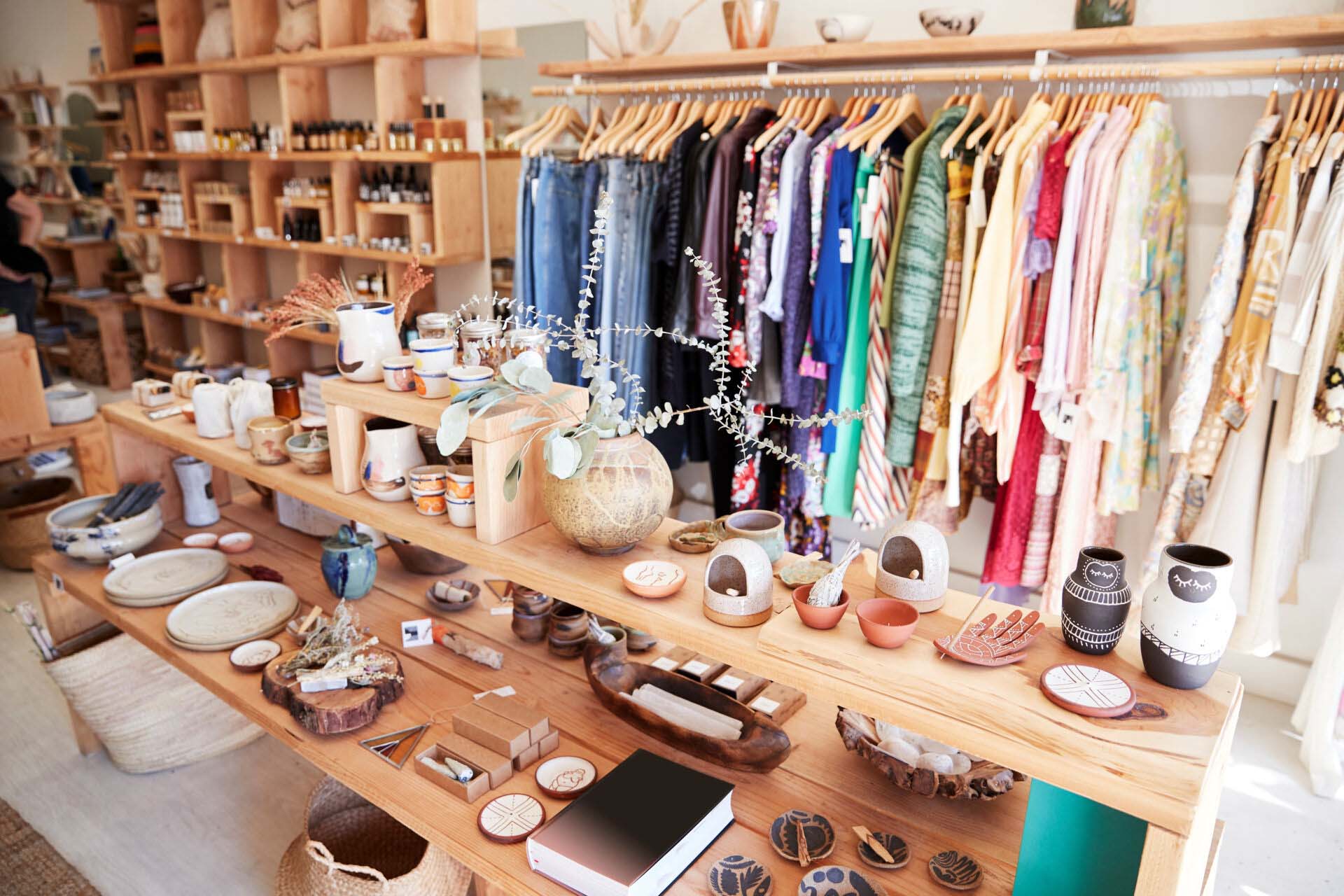 Interior Of Independent Gift And Fashion Store Without Customers Insurance for Gift Shops