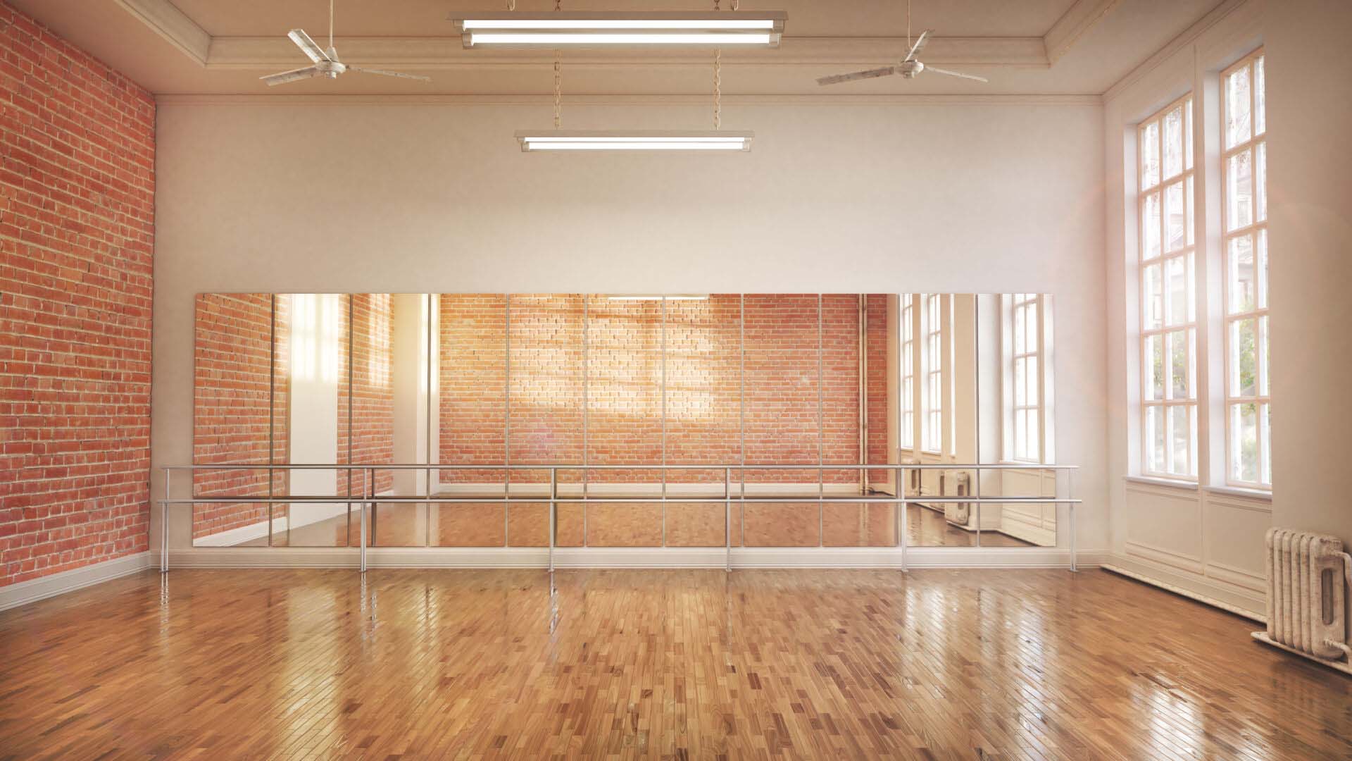 Dance or ballet studio interior. 3d illustration Insurance for Dance Studios