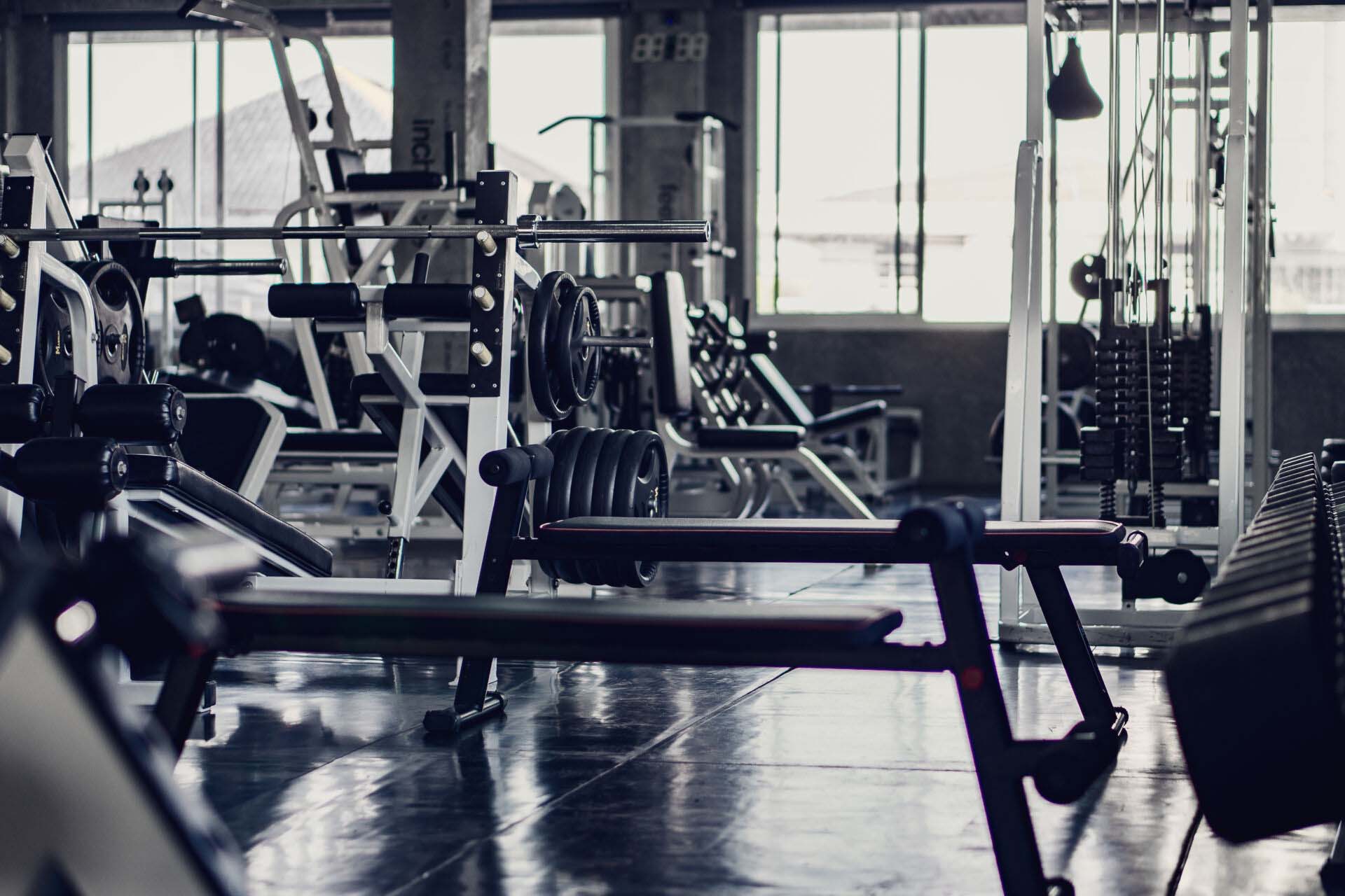 interior background of room in gym or fitness center fully equip Insurance for Gyms and Fitness Centers