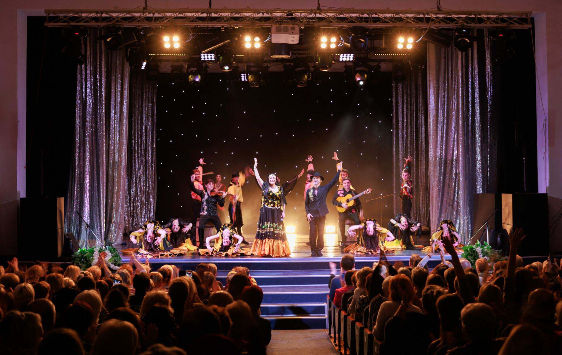A collective of musicians, singers and dancers in gypsy costumes Performing Arts