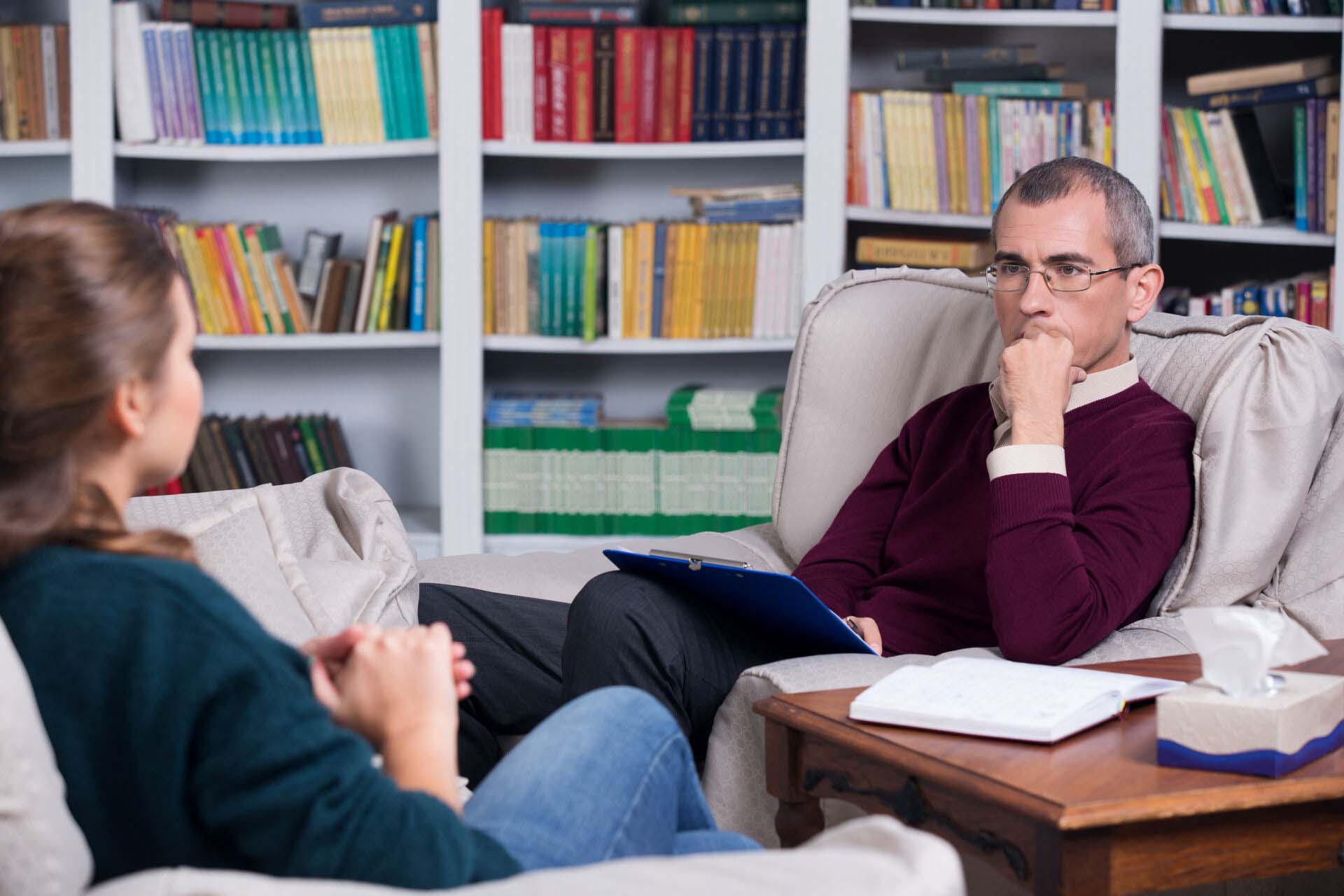 Psychiatrist and woman patient Insurance for Psychiatrists