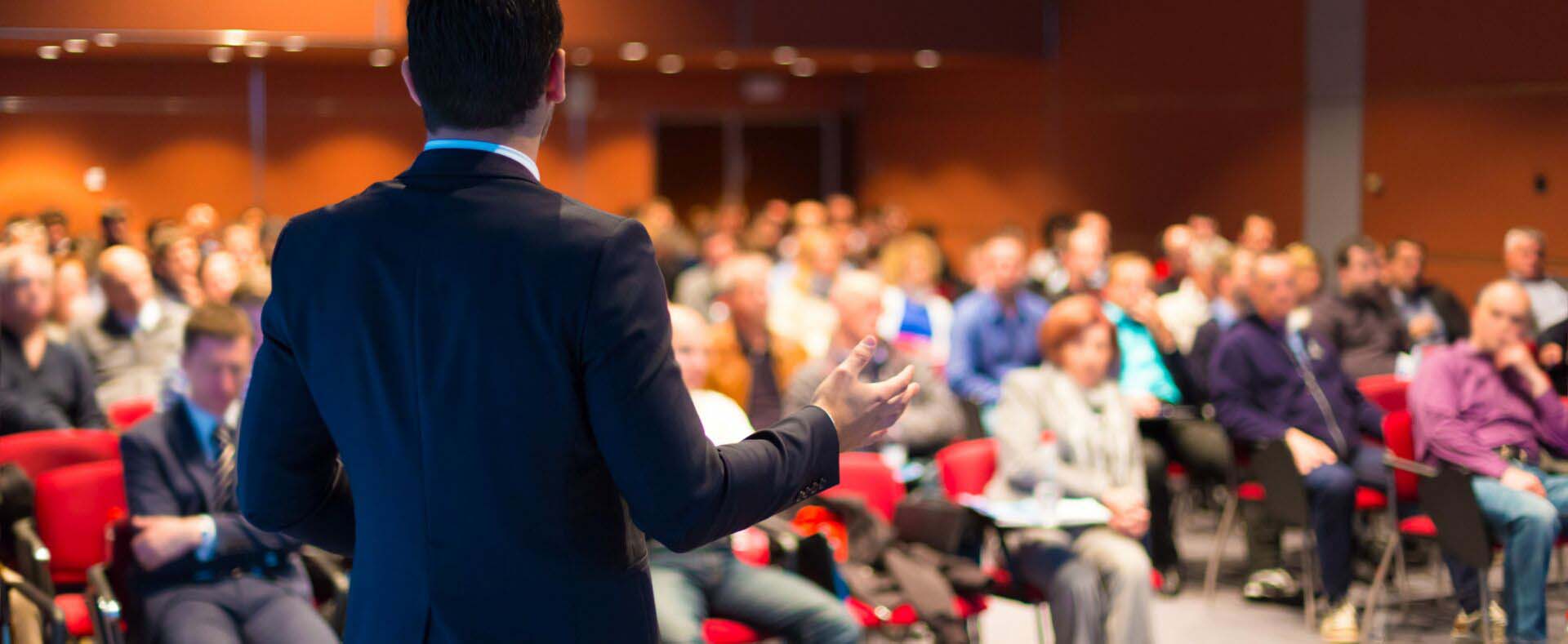 Speaker at Business Conference and Presentation. Insurance for Public Speakers