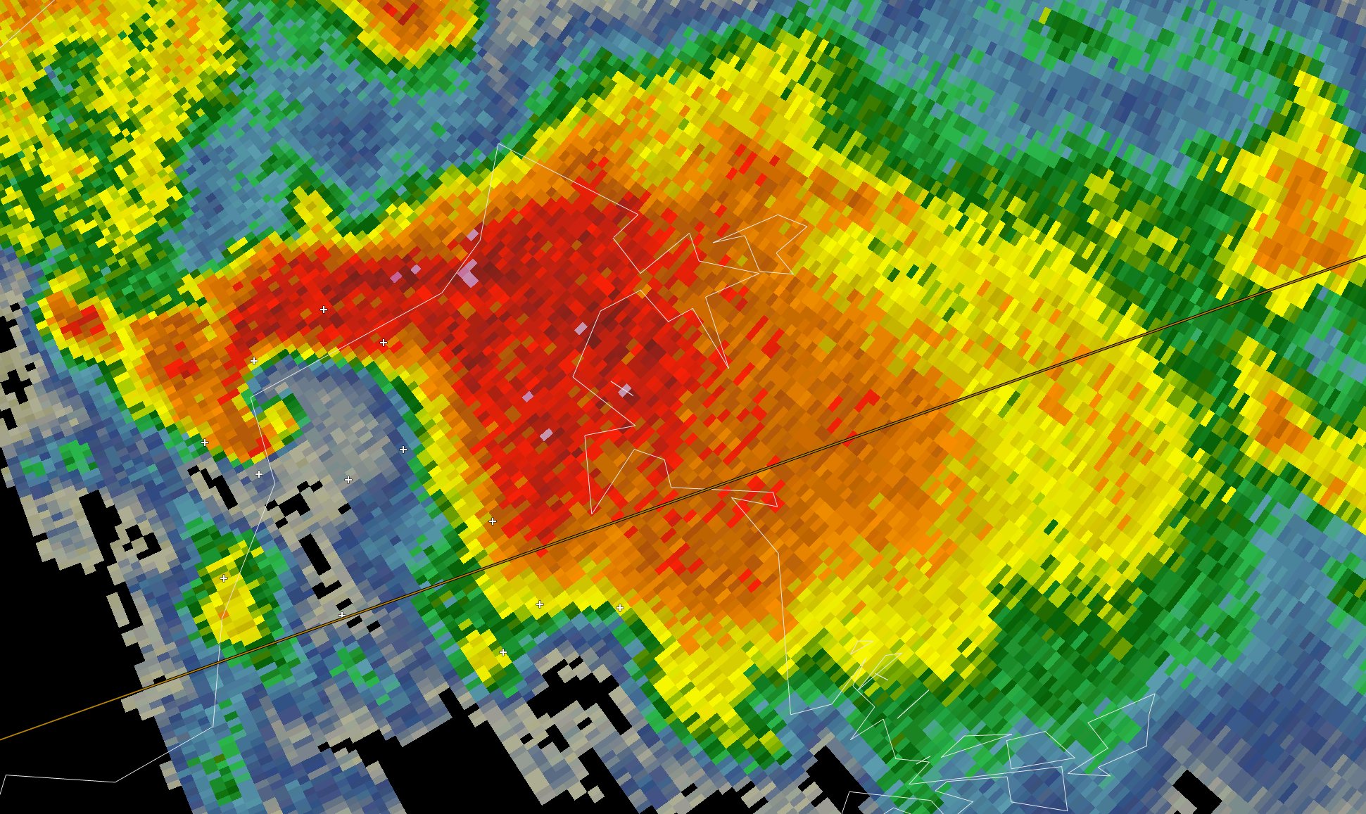 Tornado en el radar doppler