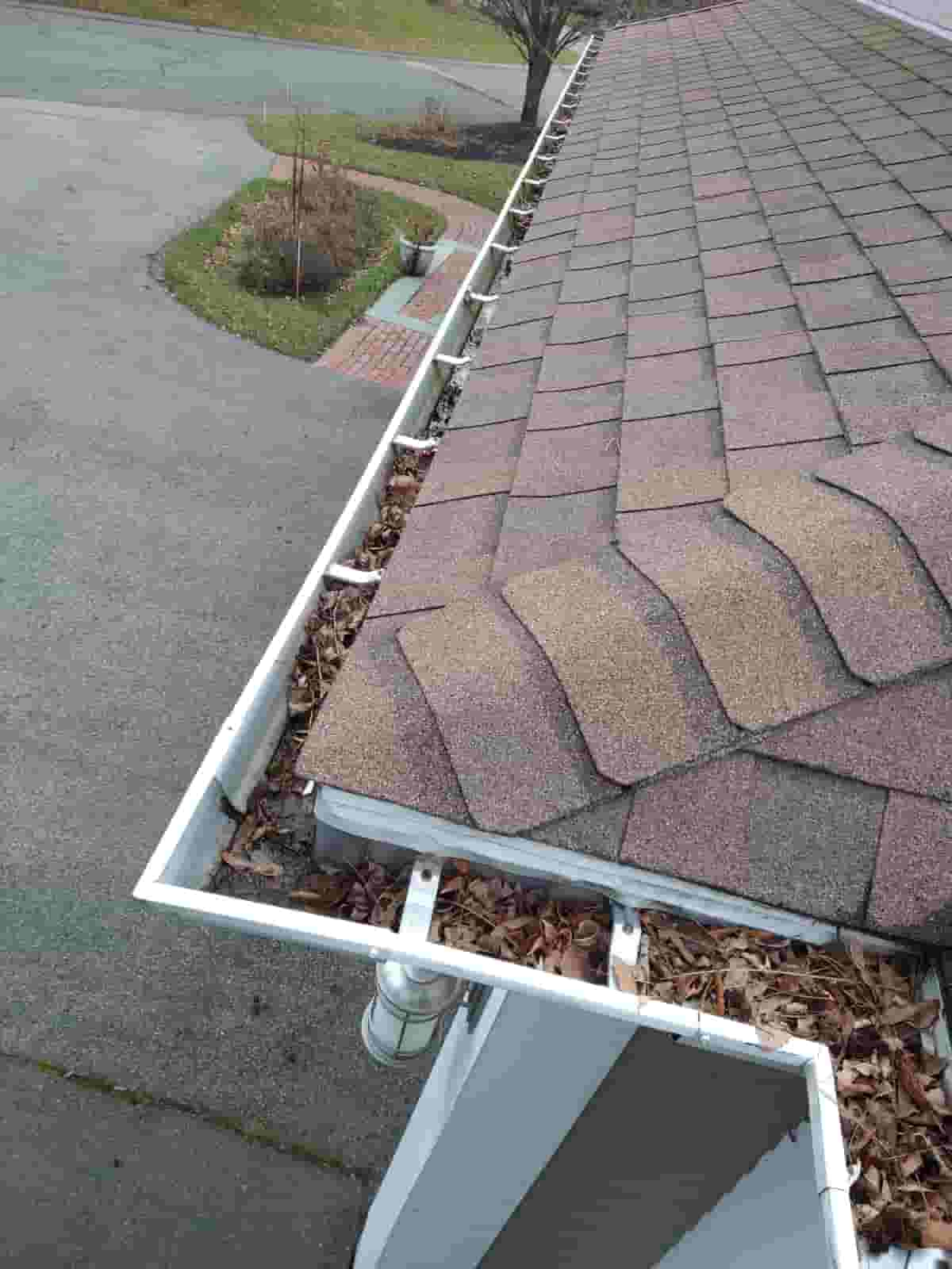 clean roof gutter