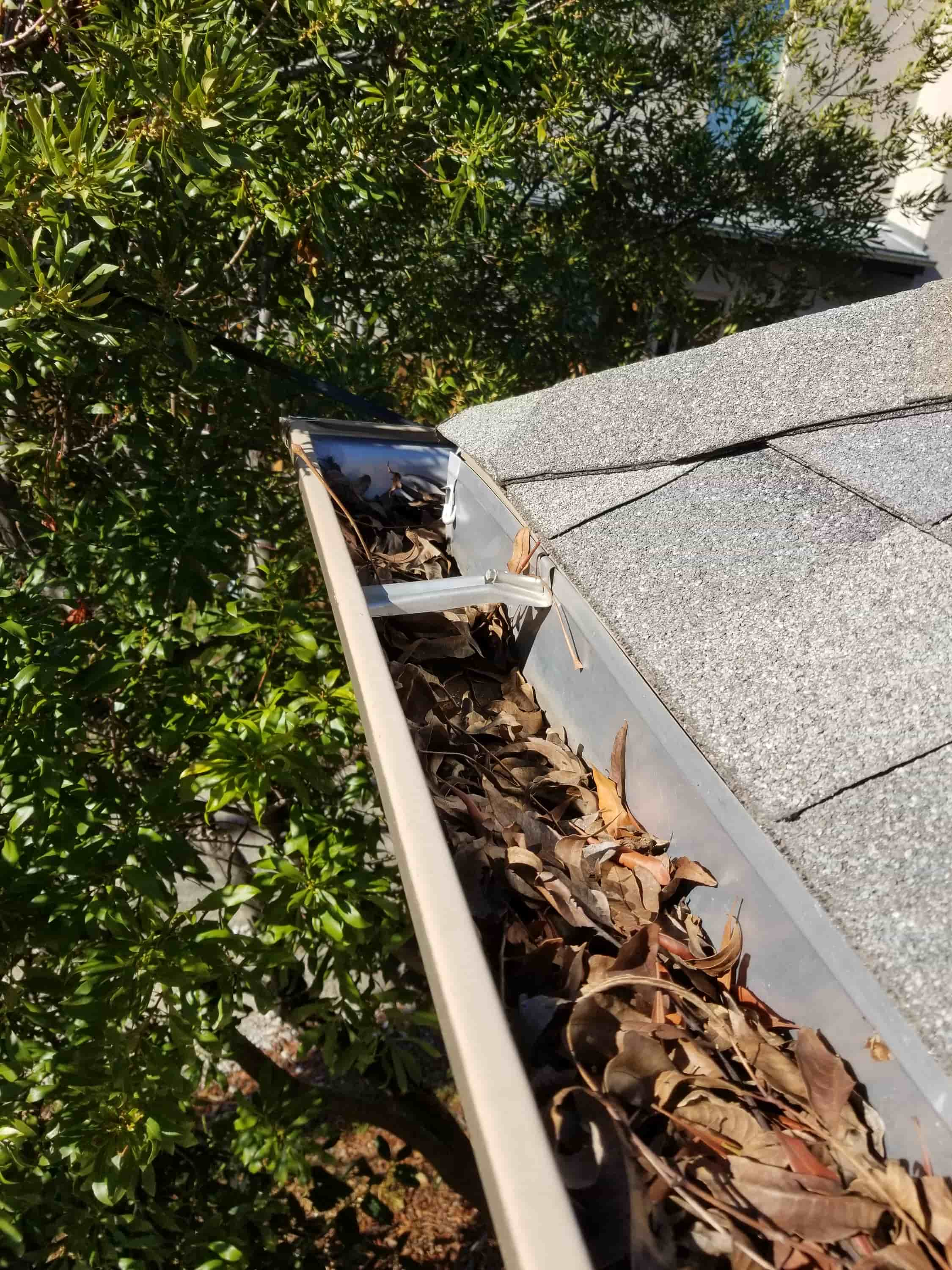 gutter cleaning with vacuum