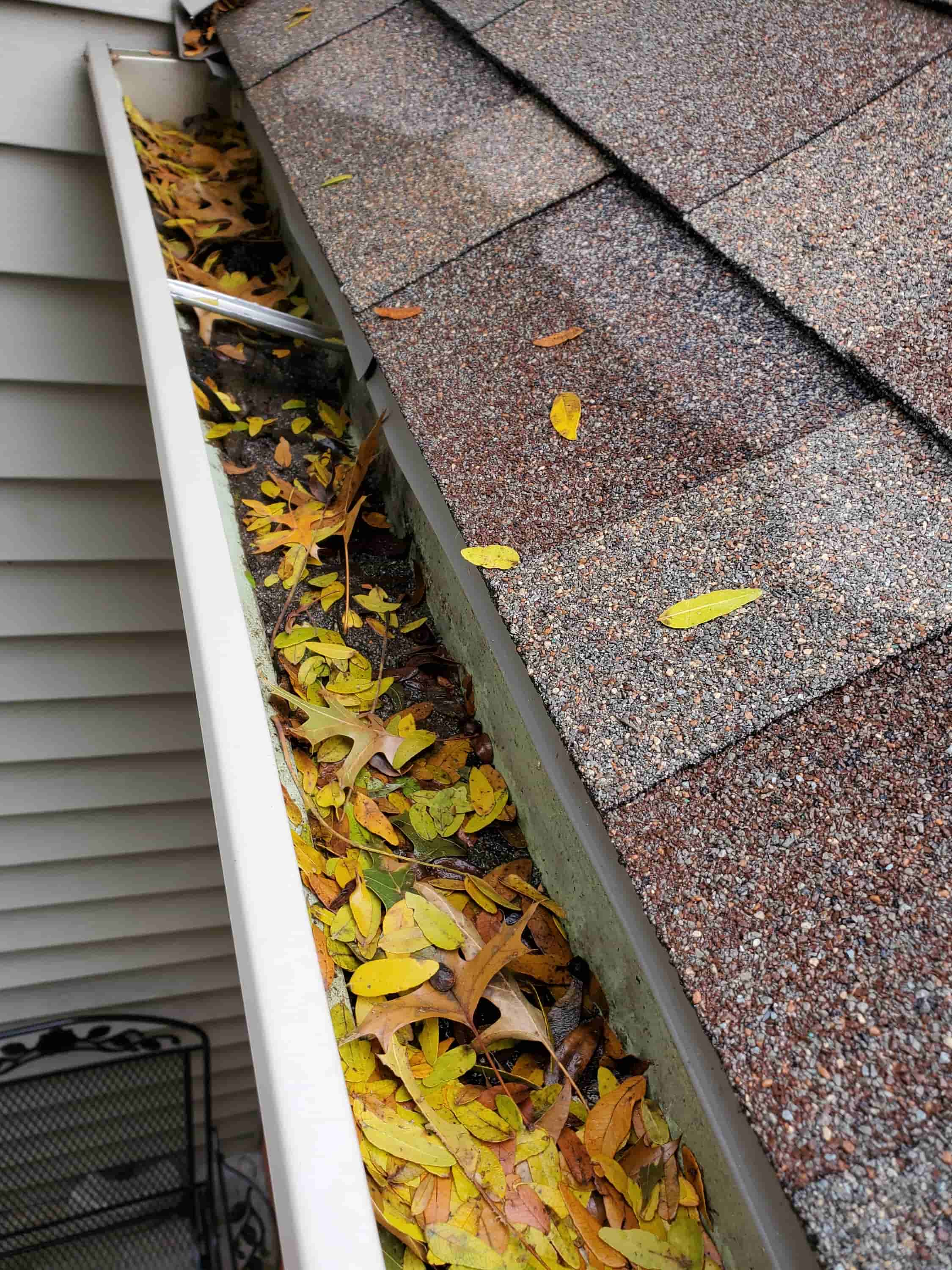 cleaning of gutters