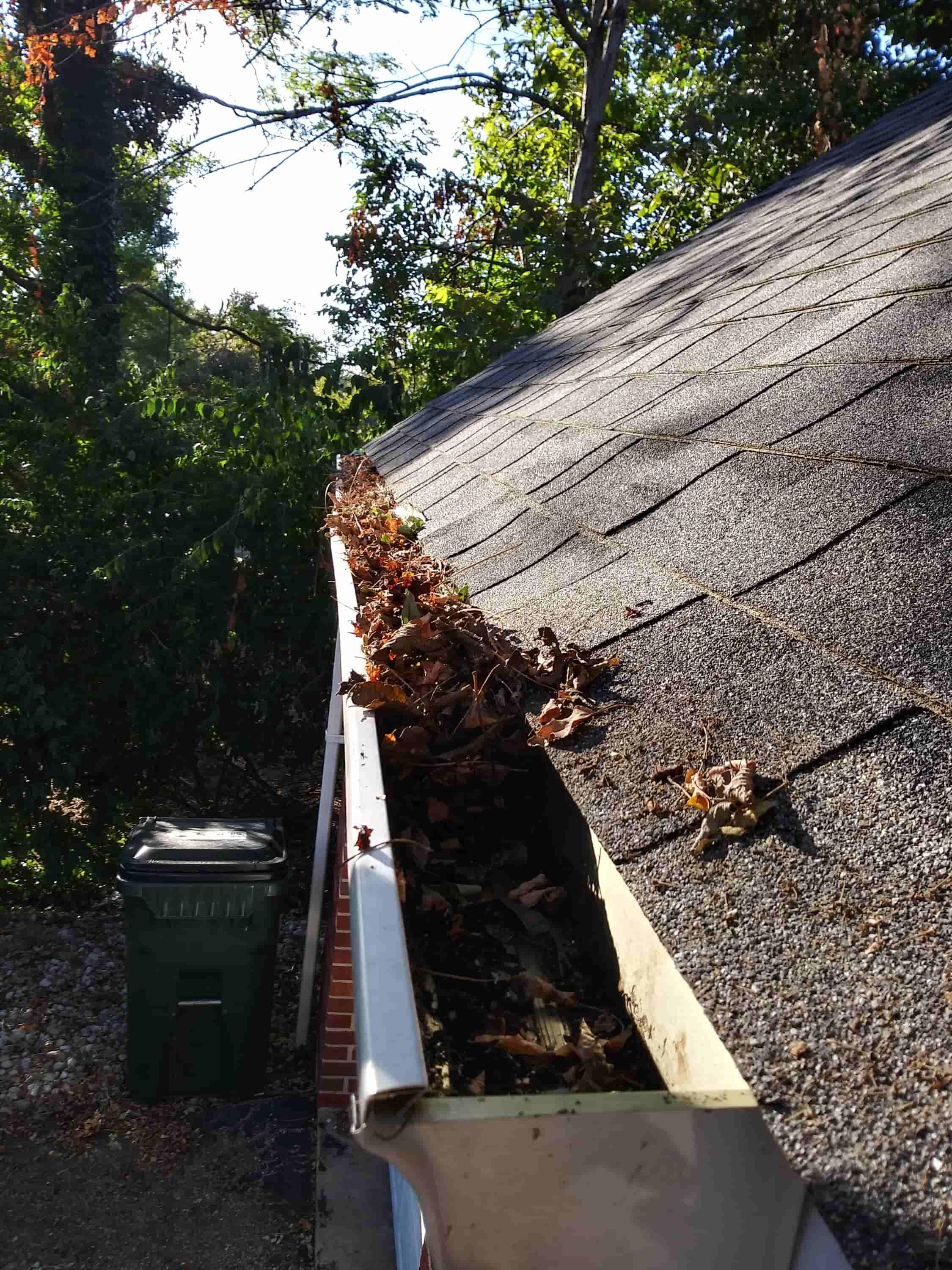 cleaning out gutters