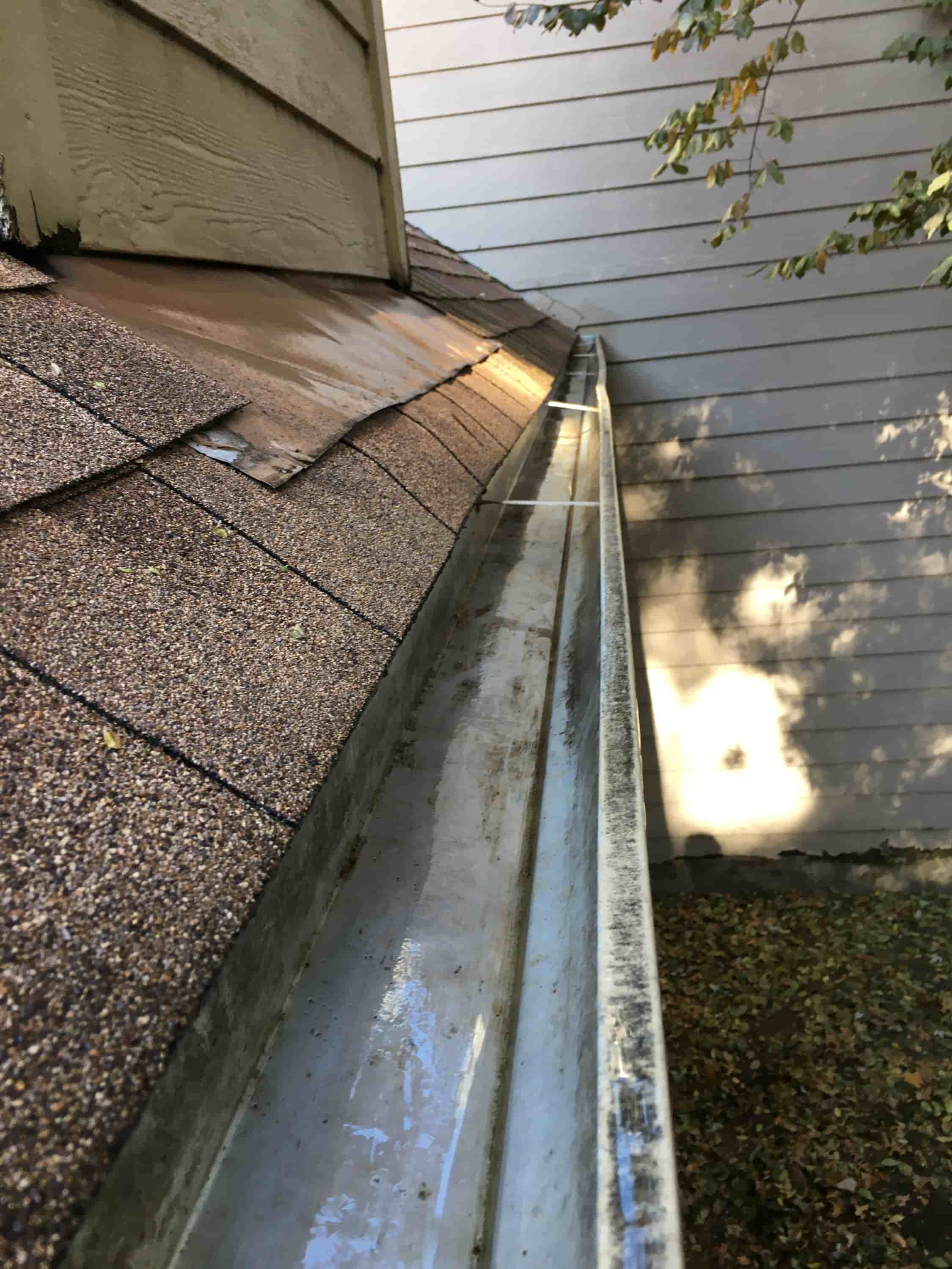 gutter cleaning with power washer