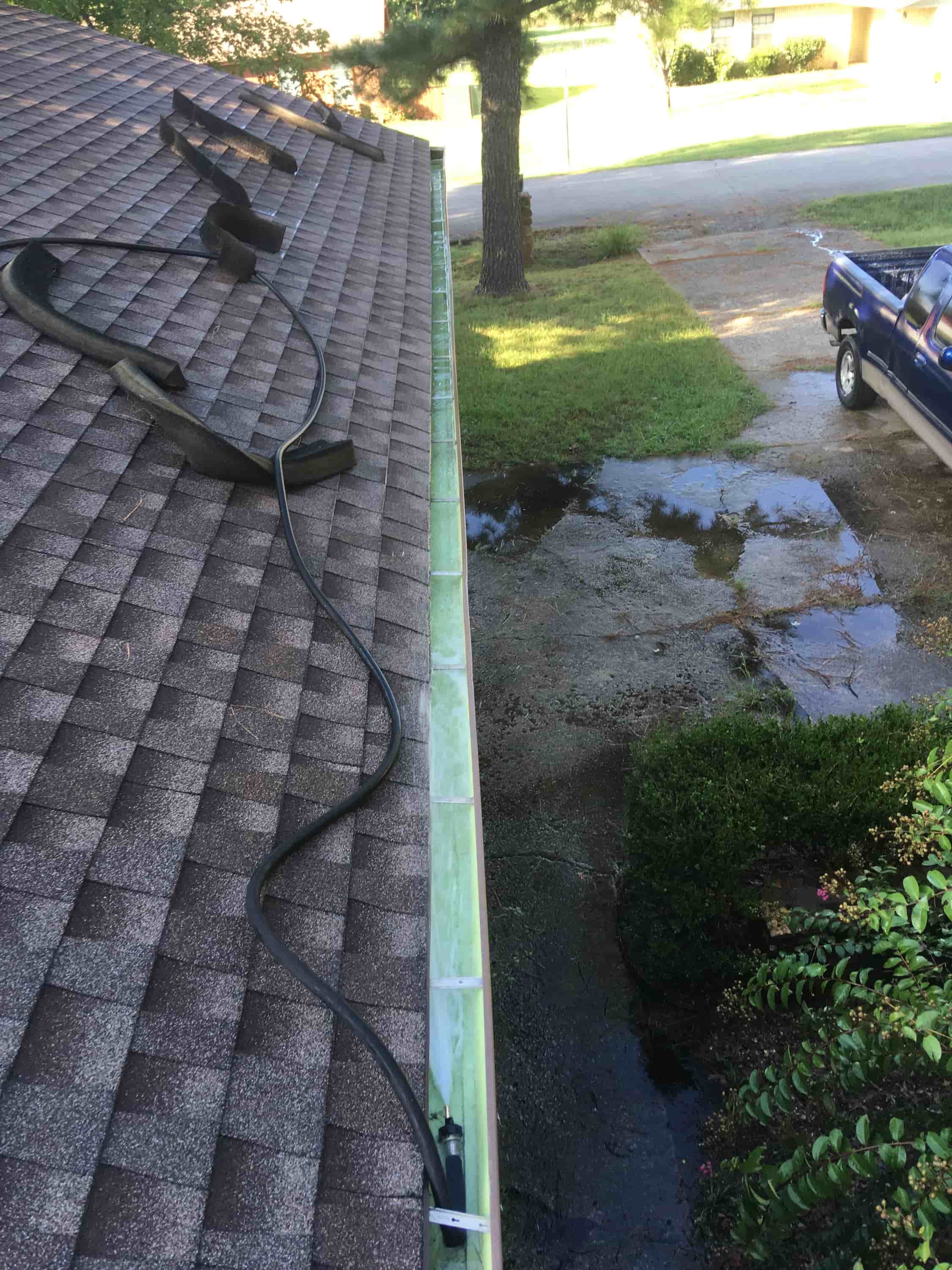 how to clean stained gutters