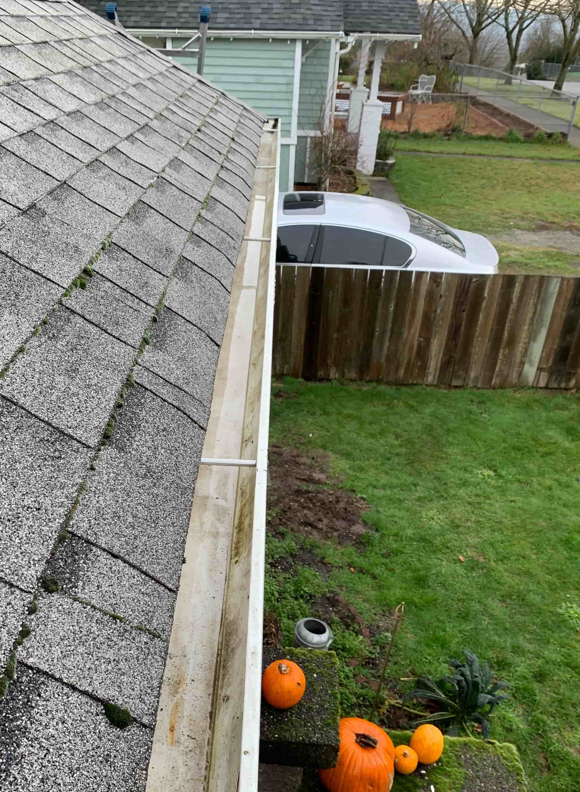 cleaning out gutter