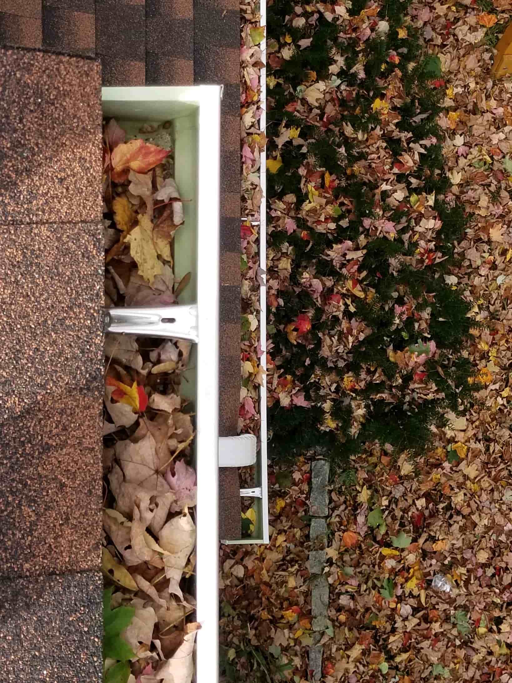 easy way to clean rain gutters