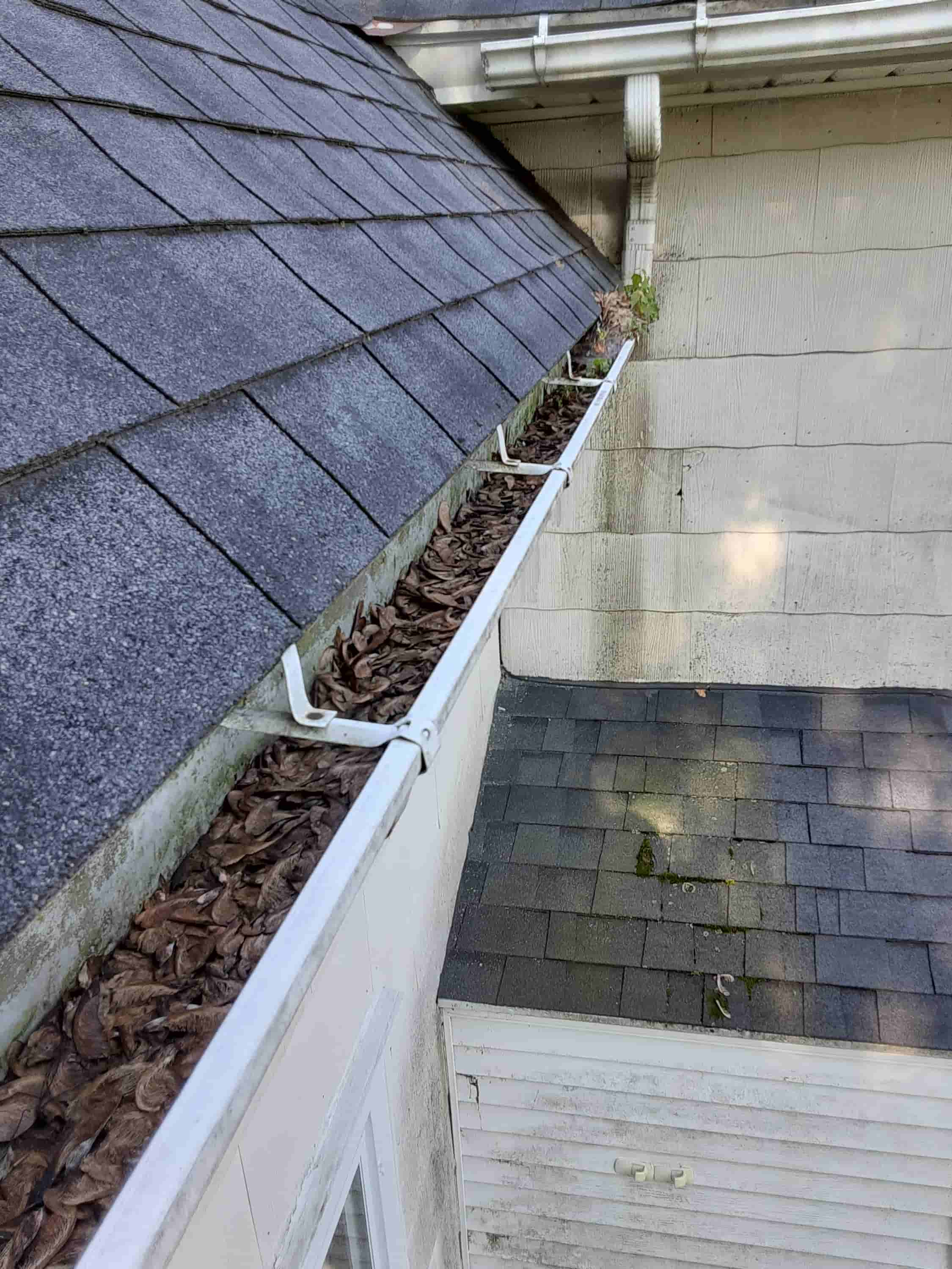 unclogging downspouts