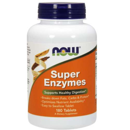 NOW Foods Supplements, Super Enzymes, Formulated with Bromelain, Ox Bile, Pancreatin and Papain, 180 Tablets