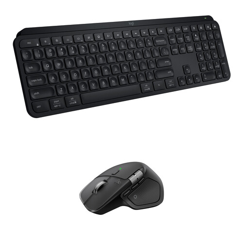 Logitech MX Keys S Wireless Keyboard & MX Master 4 Mouse Combo Kit (Black)