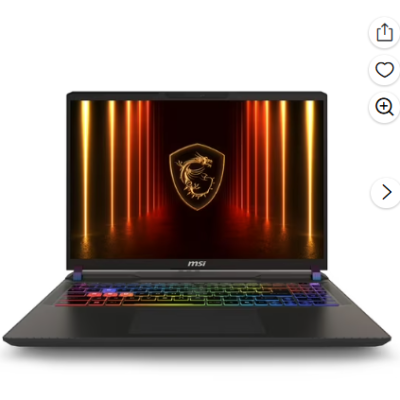 MSI Vector 16 Pulgadas QHD+ 240Hz Laptop para Juegos AMD Ryzen 9 8940HX NVIDIA GeForce RTX 5070Ti - 16GB RAM 1TB SSD Gris (2025)