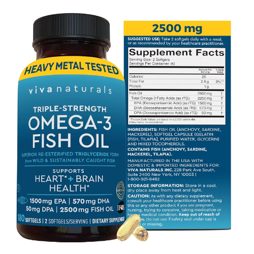 Omega 3 Fish Oil de Viva Naturals 