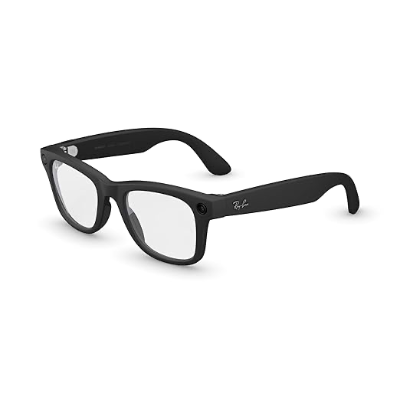 Ray-Ban Meta (Gen 2), Wayfarer, Matte Black  Smart AI Glasses for Men, Women  2X Battery Life  3K HD Resolution  12 MP Ultra-Wide Camera Audio Video  Clear Lenses  Wearable Technology